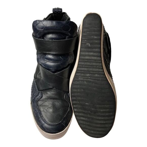 Michalsky For Kennel Schmenger Luxury Leather Blue High Sneakers RARE US M5.5/W7 - Picture 9 of 10
